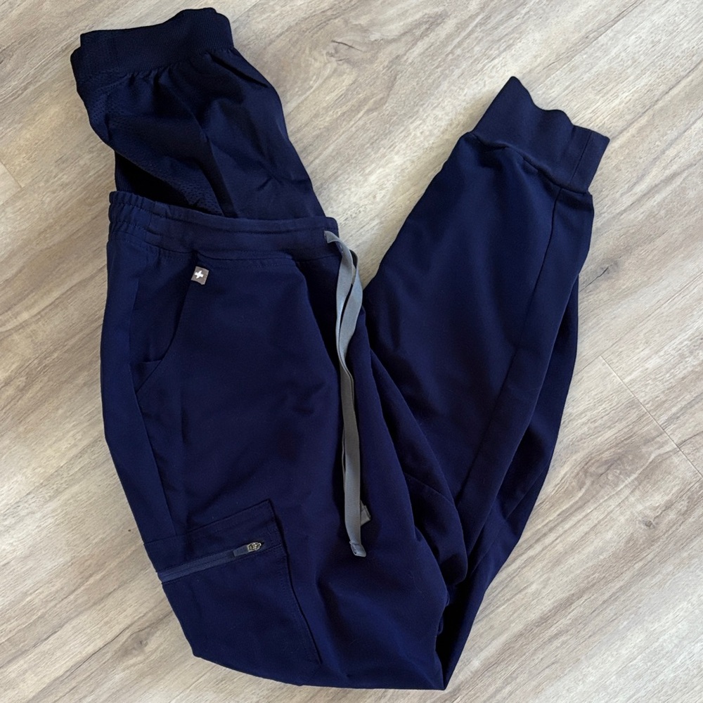 Maternity Figs Navy Jogger Pants with Drawstring